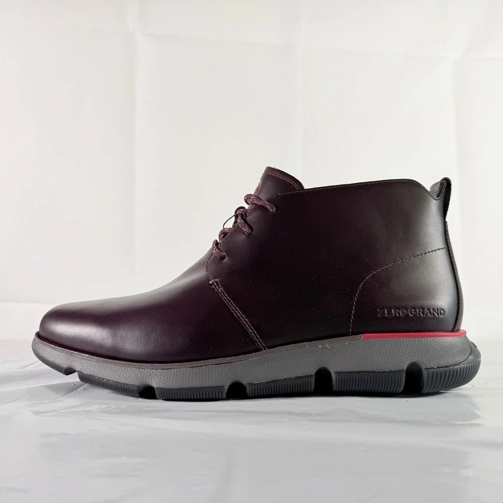 Cole Haan 4.ZERØGRAND Waterproof Chukka Boot Men's 10 W Pinot Magnet C34855
